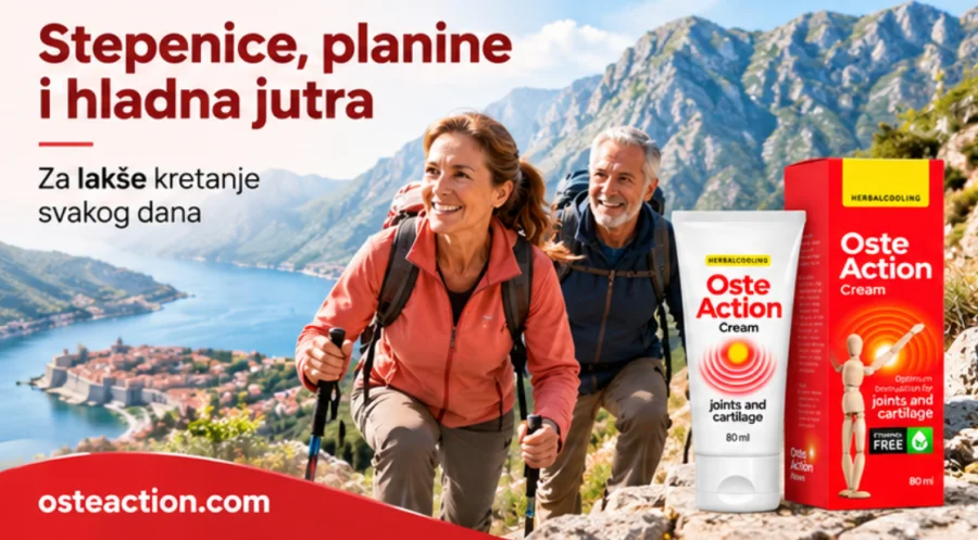 Oste Action — muškarac razgibava koljeno prije šetnje