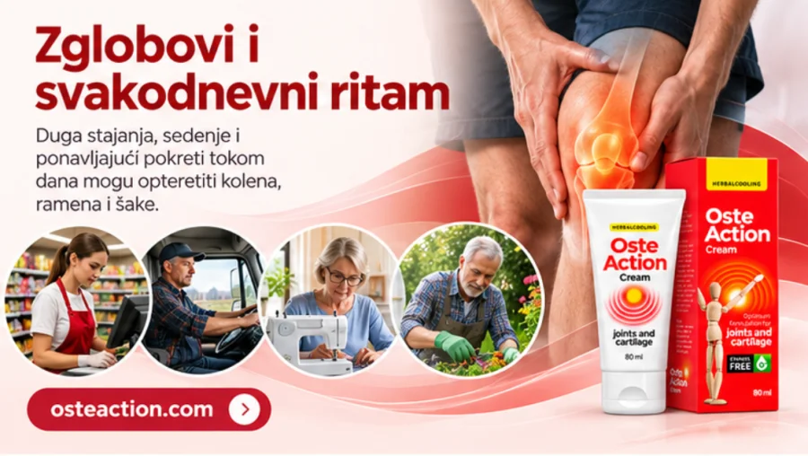 Oste Action — muškarac razgibava koljeno prije šetnje