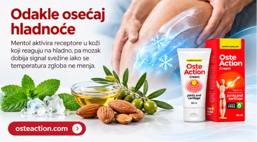 Oste Action — test kreme na unutrašnjoj strani podlaktice
